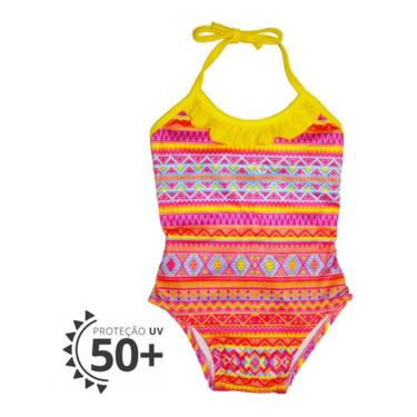 Imagem de Maiô Infantil Engana Mamãe Arabesco Proteção Uv Praia Verão