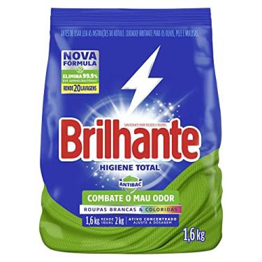 Imagem de Brilhante Lava Roupas Desinfetante Em Pó Higiene Total Combate Germe E Bactérias 1.6Kg