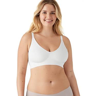 Imagem de True & Co Sutiã feminino macio com alça ajustável e gola V, Branco, (Medium) 34-36A/D