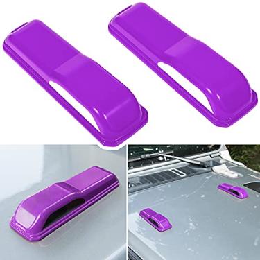 Imagem de Capa de dobradiça para capô do motor, acessórios externos para decoração para Jeep Wrangler JL JLU Sports Sahara Freedom Rubicon Unlimited Gladiator JT 2 portas e 4 portas (roxo 2 peças)