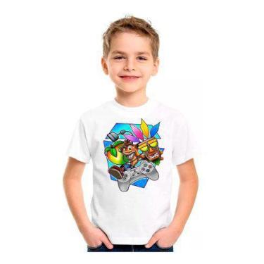 Imagem de Camisetas Crash Bandicoot Camisa Adulto Infantil - Vetor Camisaria