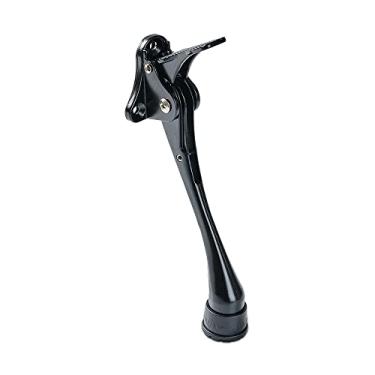 Imagem de HOME&I Rolha de porta Kickdown, suporte de batente de porta comercial resistente de 15 cm, suporte de porta de pontapé, pé de borracha ajustável em altura (preto, 15 cm x 1 pacote)
