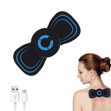 Imagem de Massageador elétrico de pescoço, massageador elétrico portátil de pescoço e vértebra cervical nas costas, dispositivo de massagem estimulador cervical USB, mini massageador cervical,