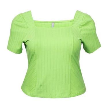 Imagem de Blusa Feminina Cativa Plus Size Canelada Verde