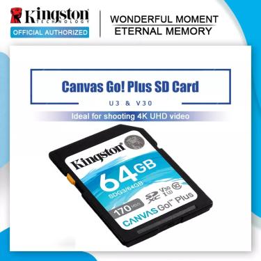 Imagem de Kingston lona ir! Além disso  cartão SD para câmera  cartão de memória  SDHC  SDXC  vídeo 4K  classe