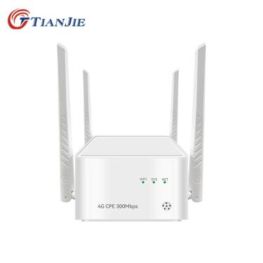 Imagem de TIANJIE-4G Roteador WiFi  300Mbps  cartão SIM  modem sem fio  roteadores ao ar livre  4 antenas