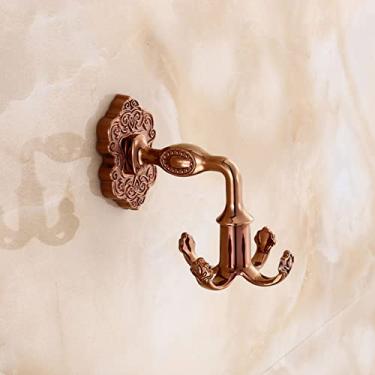 Imagem de Gancho de casaco girado 360 graus Ganchos de cozinha 4 ganchos Gancho de chave de porta de parede de casa Gancho de roupas Gancho de pendurar Rack de toalha de banheiro, ouro rosa