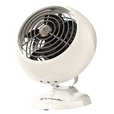 Imagem de Vornado VFAN™ Mini ventilador vintage clássico, circulador de ar de metal retrô, para mesa e cabeceira, 2 velocidades, inclinação ajustável, resfriamento pessoal com fluxo de ar direcionado