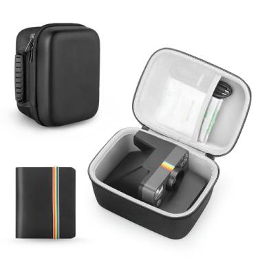 Imagem de Yinke Capa para câmera instantânea Polaroid Originals Onestep 2 VF/Now I-Type/OneStep+, capa protetora rígida bolsa de armazenamento para viagem (preta com álbum)