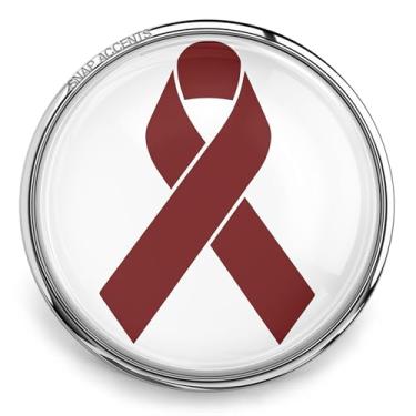 Imagem de Escolha uma cor | Joia de encaixe de câncer de mama linfoma pulmonar pancreático 18 mm botão de pingente de gengibre serve para pulseiras, colares, chaveiros, anéis personalizáveis femininos, 18MM