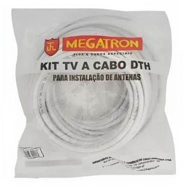 Imagem de Kit 10 cabos coaxial megatron rg6 67% 15 metros, RG6 67%