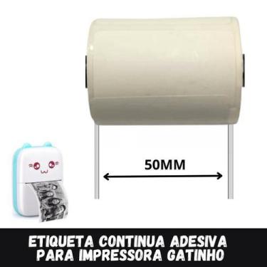 Imagem de Etiqueta Térmica Continua para impressora gato - 50mm - Xd Mega, Branc