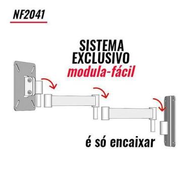 Imagem de Suporte Tv Até 48 Nf2041 Tri-Articulado Multiforma, 5 anos, conforme m