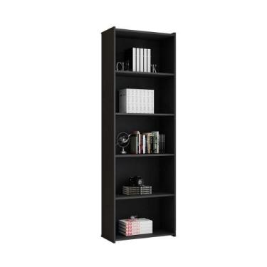 Imagem de Estante Para Livros Suiça Preto Casa Mobilia - Casa Mobilia Movelaria