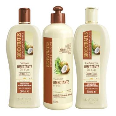 Imagem de Kit 1 Shampoo 1 Condicionador 1 Finalizador Brilho Natural Umectante  