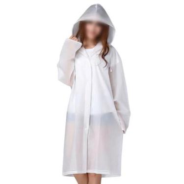 Imagem de Kit 5 Capa De Chuva Reforçada Transparente Impermeável EVA, Transparen