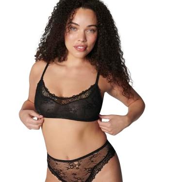 Imagem de florence by mills Sutiã de renda feminino, Preto, GG
