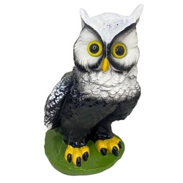 Imagem de Estatua Enfeite Coruja Na Base Resina Coruja Peito Estufado - LZ Decor