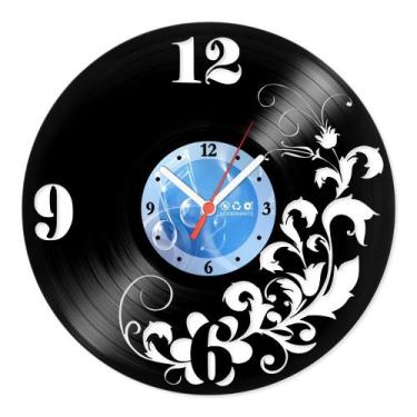 Imagem de Relógio De Parede Disco Vinil Diversos - Ramo e Folhas - VDI-007 - Mod