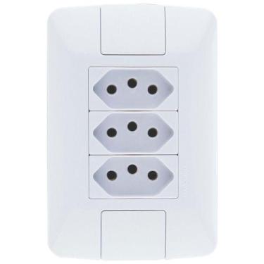 Imagem de Tomada Tripla 2P+T 10A 57241/076 ARIA - Tramontina