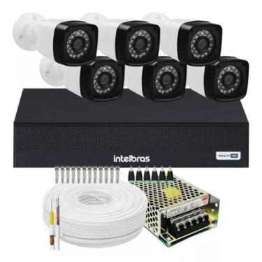 Imagem de Kit Cftv 6 Câmeras Segurança 1080p Full Hd Dvr Intelbras 8ch