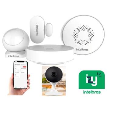 Imagem de Alarme S/ Fio Casa Inteligente Wifi Smart Iss 1001 Intelbras c/câmera 