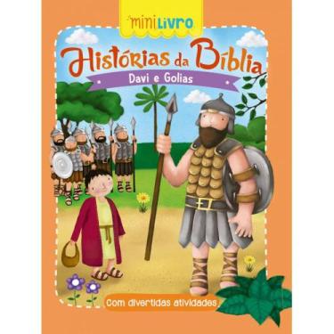 Imagem de Kit Minilivros com 20 unidades Davi e Golias Histórias da Bíblia - Cir
