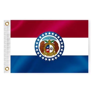 Imagem de Bandeira náutica do estado do Missouri 30,5 x 45,7 cm dupla face 3 camadas MO bandeira marinha nylon pequeno iate vela pontão barco ATV bicicleta caminhão motocicleta banner latão ilhós patrióticos