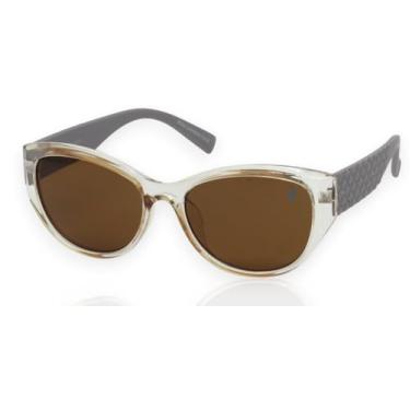 Imagem de Óculos de Sol Gateado Polo London Club, Proteção UV400 + Case Couro ECO (Marrom clear)