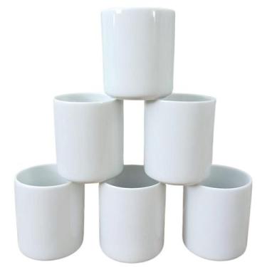 Imagem de Jogo 6 copos 300ml - Kit Porcelana branca (2) - Antilope Decor Porcela