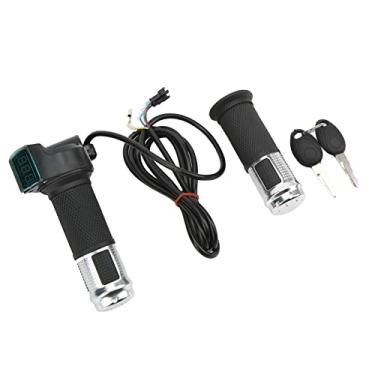 Imagem de THROTTLE DE SCOTER ELÉTRICA G Com Tela DE Tensão Digital, Compatível Com 2V-99V, Controle DE Velocidade Com Recursos (Alça de prata)