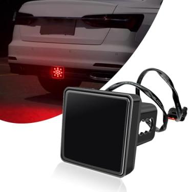 Imagem de Dawfall 1 peça de luz de freio LED para carro, caixa ABS de 8,3 cm x 8,3 cm, 15 LED, design não polar, lanterna traseira de baioneta de reboque, plug and play automático, adequado para a maioria dos