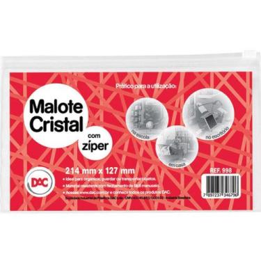 Imagem de Pasta Malote Cristal com Zíper 214X127MM Pacote com 5 - DAC