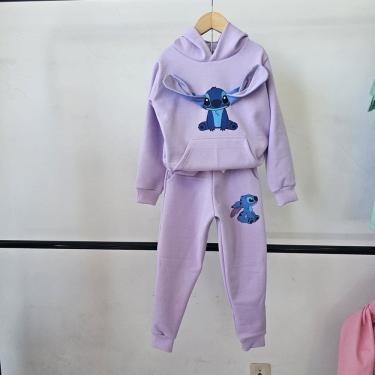 Imagem de Conjunto moletom Stitch 3D - roupa de inverno