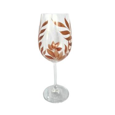 Imagem de Taça Para Vinho Em Cristal Pintada À Mão 450ml La Home - Glass Ware, M