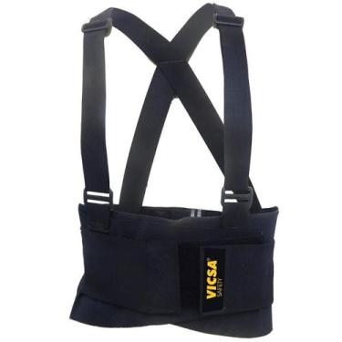 Imagem de Cinta Ergonômica Reforçada Proteção Da Coluna Abdominal Xg - Steelpro 