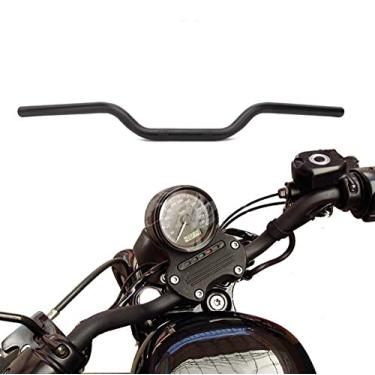 Imagem de Barra de guidão de motocicleta de 2,5 cm – guidão cromado universal para Harley Sportster XL 883 1200 Bobber personalizado Chopper Softail Dyna estilo europeuYSMOTO preto S151114041