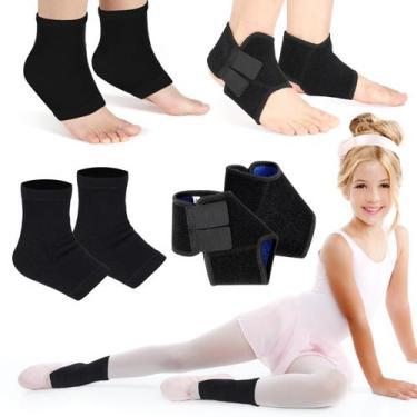 Imagem de Conjunto de cinta de tornozelo Tarpop Kids Foot Support, preto, tamanh