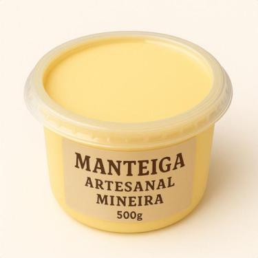 Imagem de Manteiga De Leite 100% Pura Com Sal - Pote Com 500g - Roça