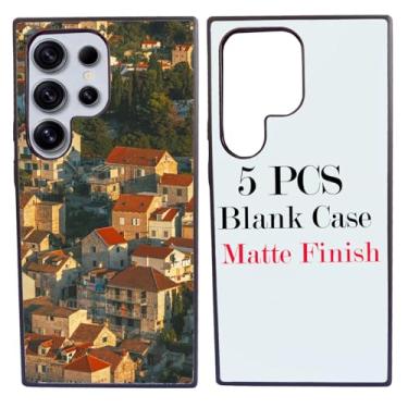 Imagem de JUSTRY Capa de telefone em branco de sublimação 5 peças para Samsung Galaxy S24 Ultra, capa 2D fácil de sublimar DIY capa de telefone de transferência de calor para impressão de borracha macia +