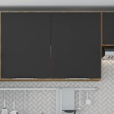 Imagem de Poliman Móveis - Armário Aéreo Ferrara 2 Portas 80cm Prateleira Interna Fixa Poliman Móveis