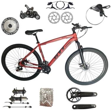 Imagem de Bicicleta Aro 29 GTI Roma 12 Velocidades MTB Index Disco Hidráulico Suspensão 80mm Unissex (Vermelho, 17)