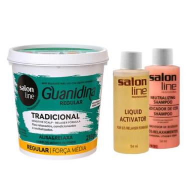 Imagem de Guanidina Salon Line Tradicional Regular Alisa e Relaxa 218gr