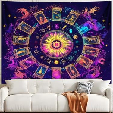 Imagem de BVBOX Tapeçaria de tarô de estrela e lua, pôsteres de serpente, tapeçaria de lua de tarô, tapeçaria de parede de borboleta para sala de estar, dormitório, decoração de parede estética 140 cm C x 127