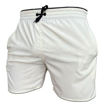 Imagem de Short Treino Corrida Academia Mauricinho Tactel - RM Fabrica, G, Bege