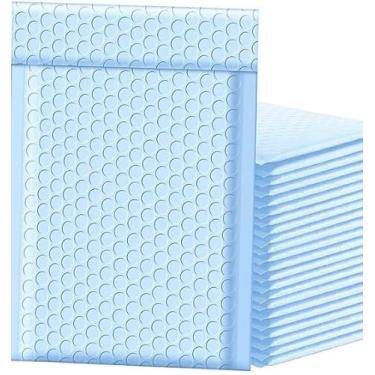 Imagem de YGM Envelopes de bolha acolchoados envelopes de plástico bolha para envio de envelopes de plástico bolha à prova d'água Envelope de plástico de plástico para embalagem a granel (luz azul, 10 x 8 (10