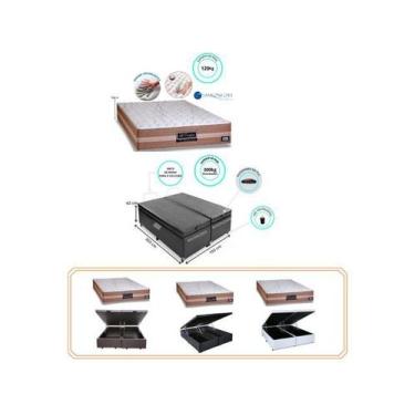 Imagem de Conjunto King Size Colchão Sankonfort Le Confort + Cama Box Baú Bipart