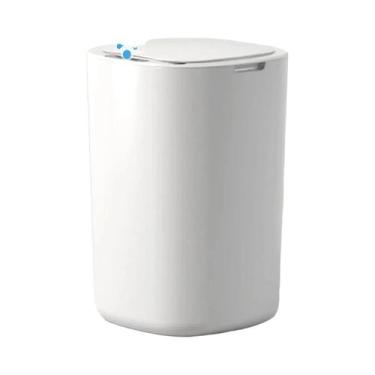 Imagem de Lixeira Com Sensor Inteligente 12L Elétrica Branca À Prova D'água Para
