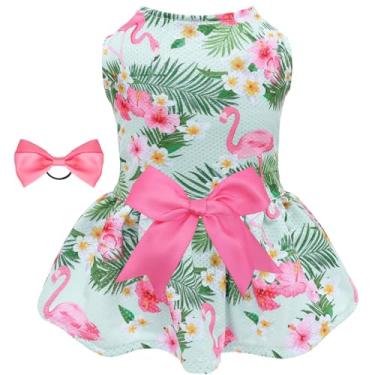Imagem de CuteBone Vestido de malha para cachorro, vestido de verão, moda de verão para cães pequenos, meninas, gatos, BF34L