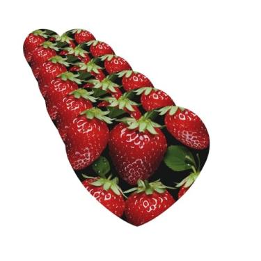 Imagem de 6 peças aromatizadores de ar de carro personalizados comprimidos de aromaterapia de morango vermelho pendurados cartões perfumados de fragrância engraçados chips de incenso para acessórios de espelho